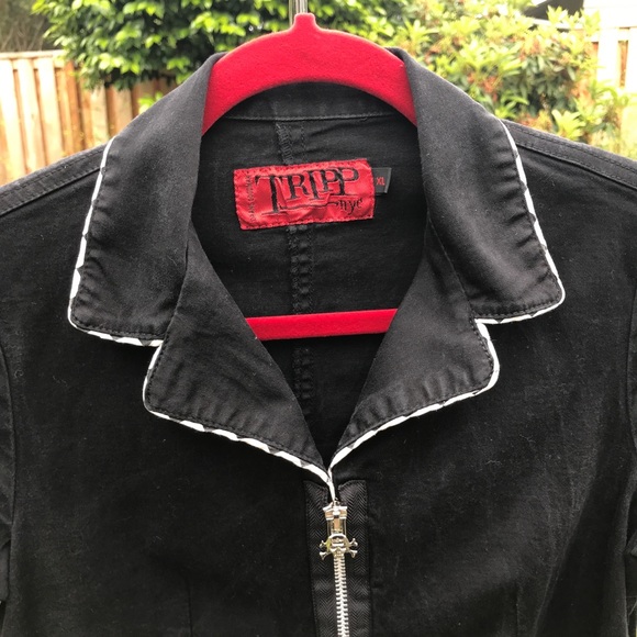 ☠️ Tripp NYC Vintage Dress Goth Skull Rare XL - Picture 2 of 10